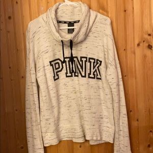 Pink Cowl Neck Sweatshirt